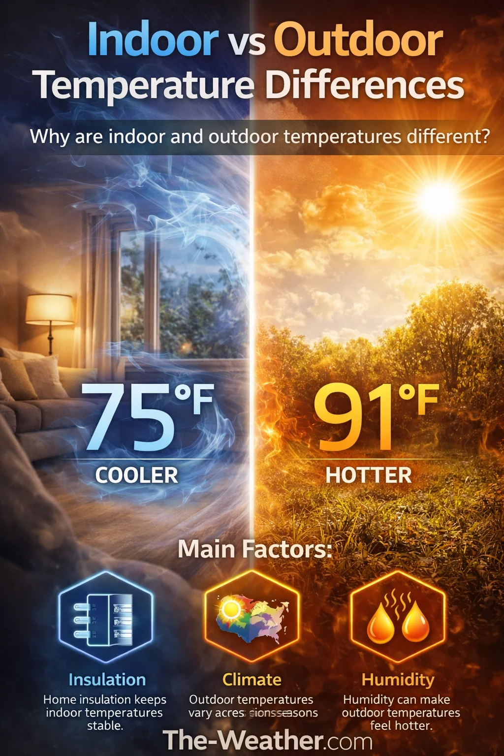 Indoor vs Outdoor Temperature Infographic