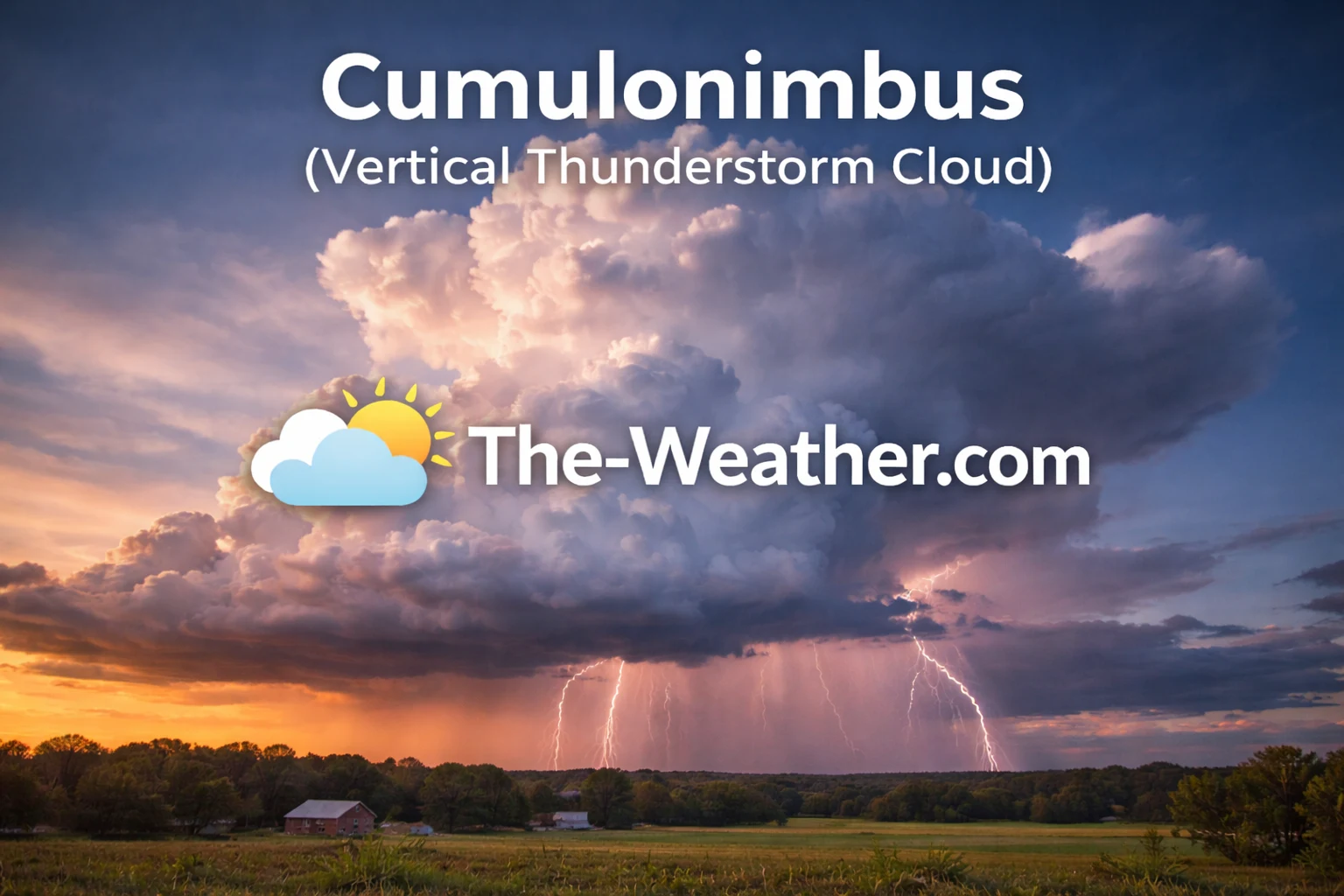 Cumulonimbus cloud towering thunderstorm with anvil top