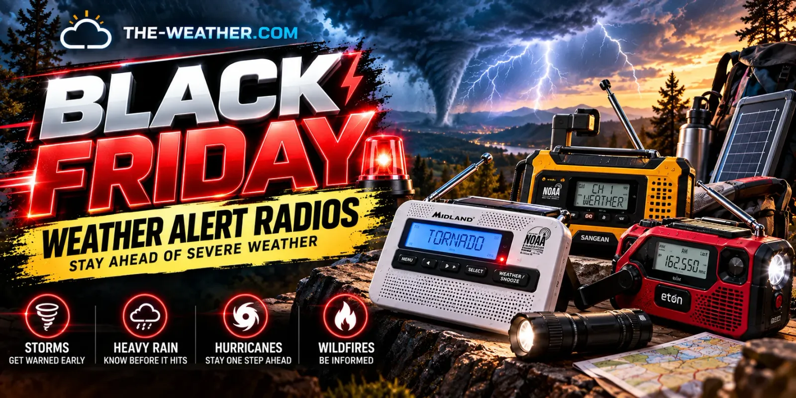 Black Friday weather alert radio deals: NOAA weather alert radios and an emergency crank radio
